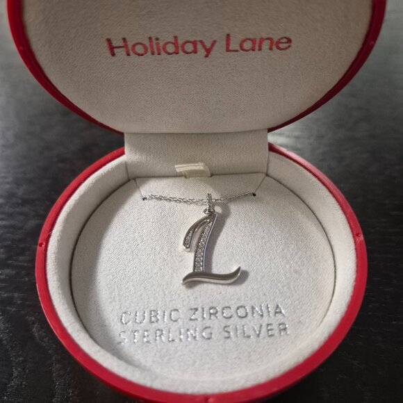 Holiday Lane Cubic Zirconia Infinity Pendant Necklace in Sterling Silver - Picture 3 of 5